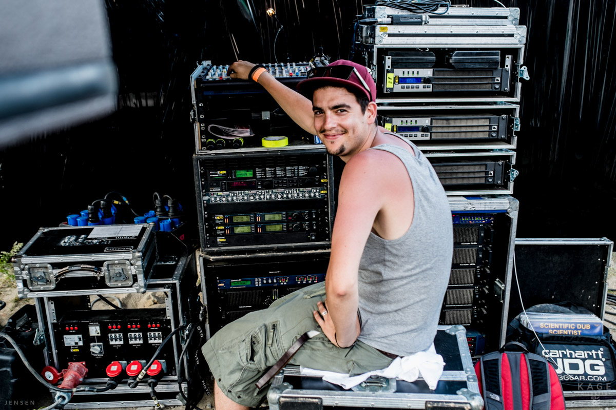 Mikael is the audio wizard and the reason the Funktion One system sounds so awesome. He also gets to sit down, lucky bastard!