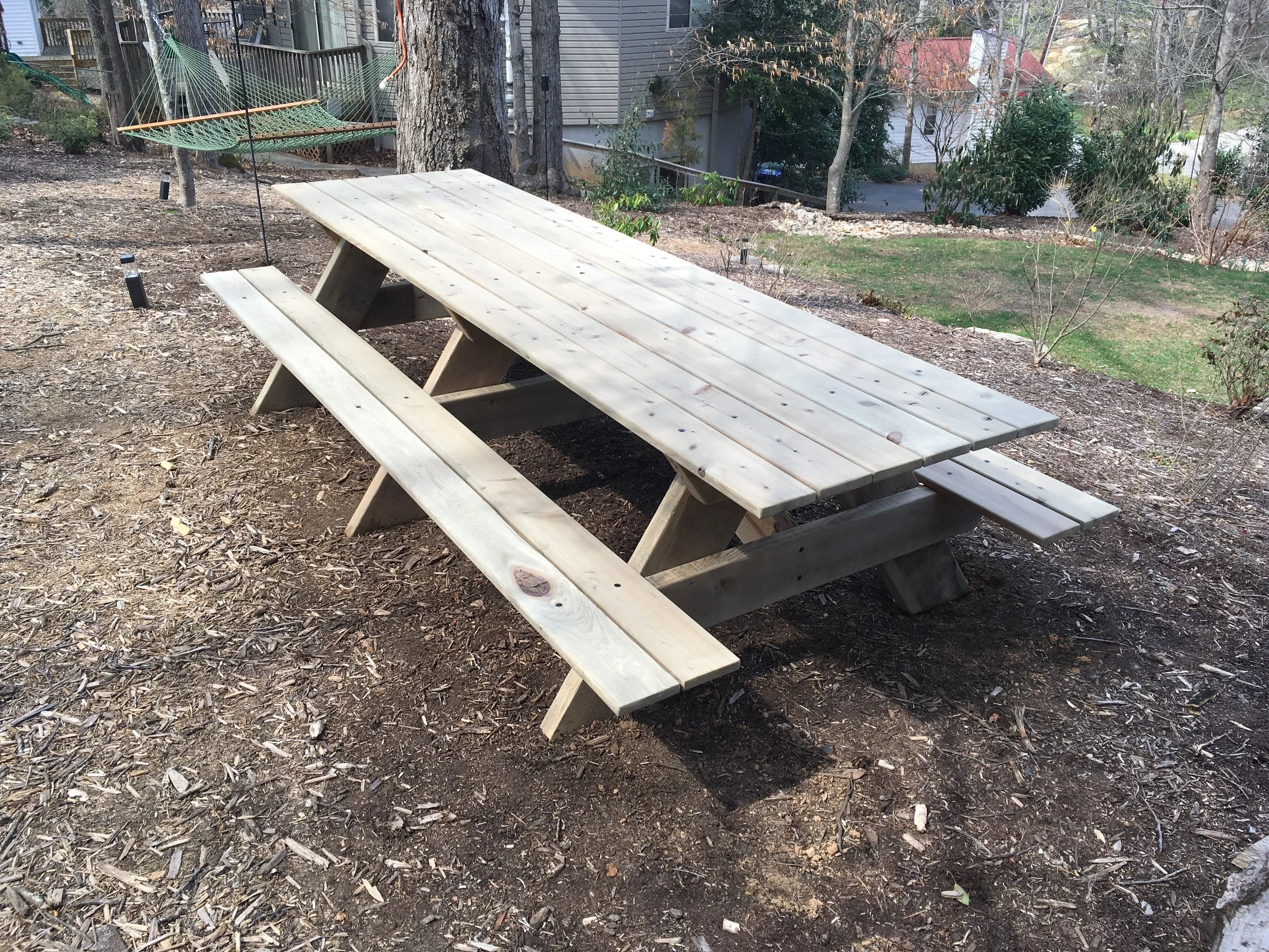  Ten foot picnic table in Bald Cypress… 