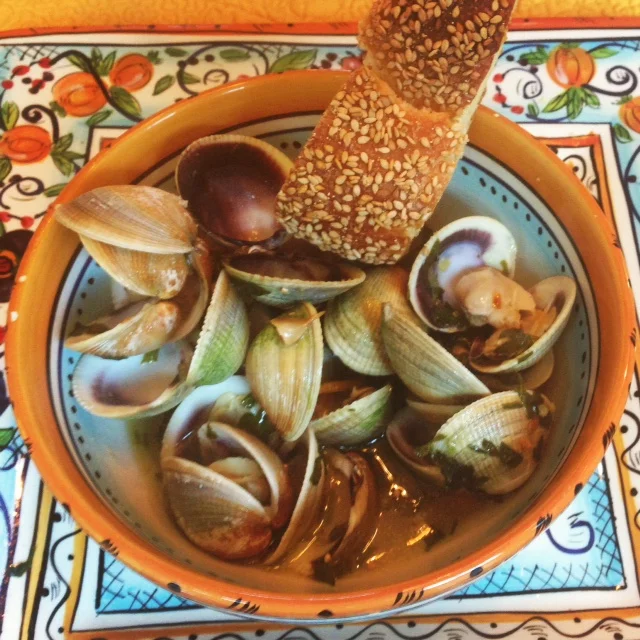 New Zealand Clams with Orange &amp; White Wine