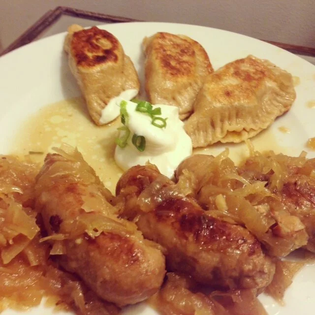 Pumpkin Beer &amp; Apple Cider Braised Bangers
