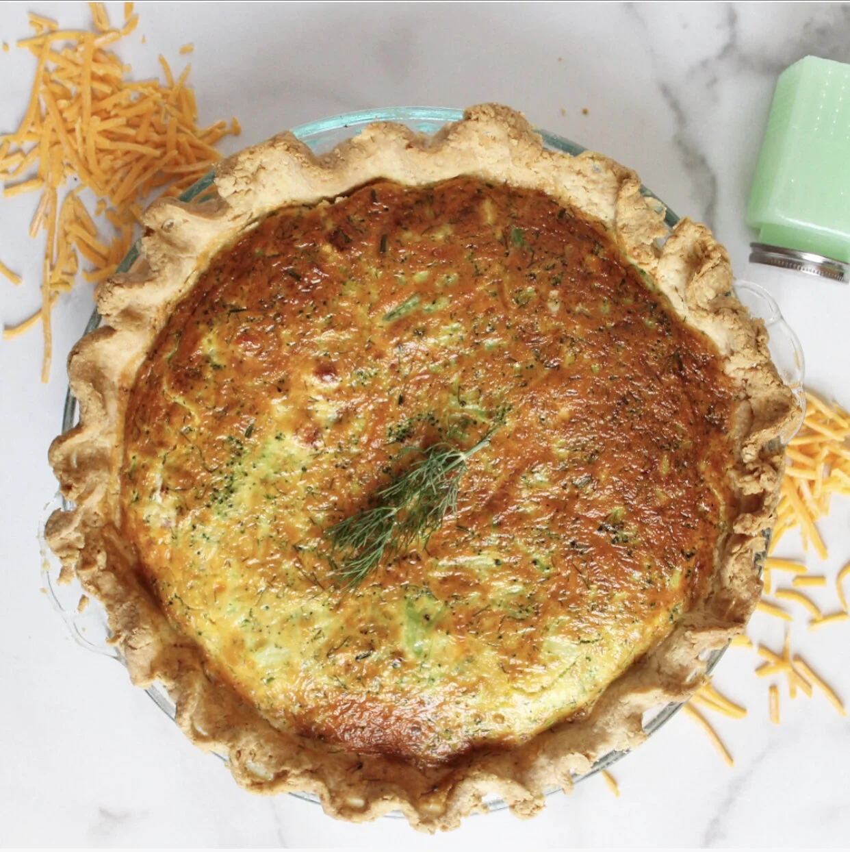 Broccoli &amp; Cheese Quiche 