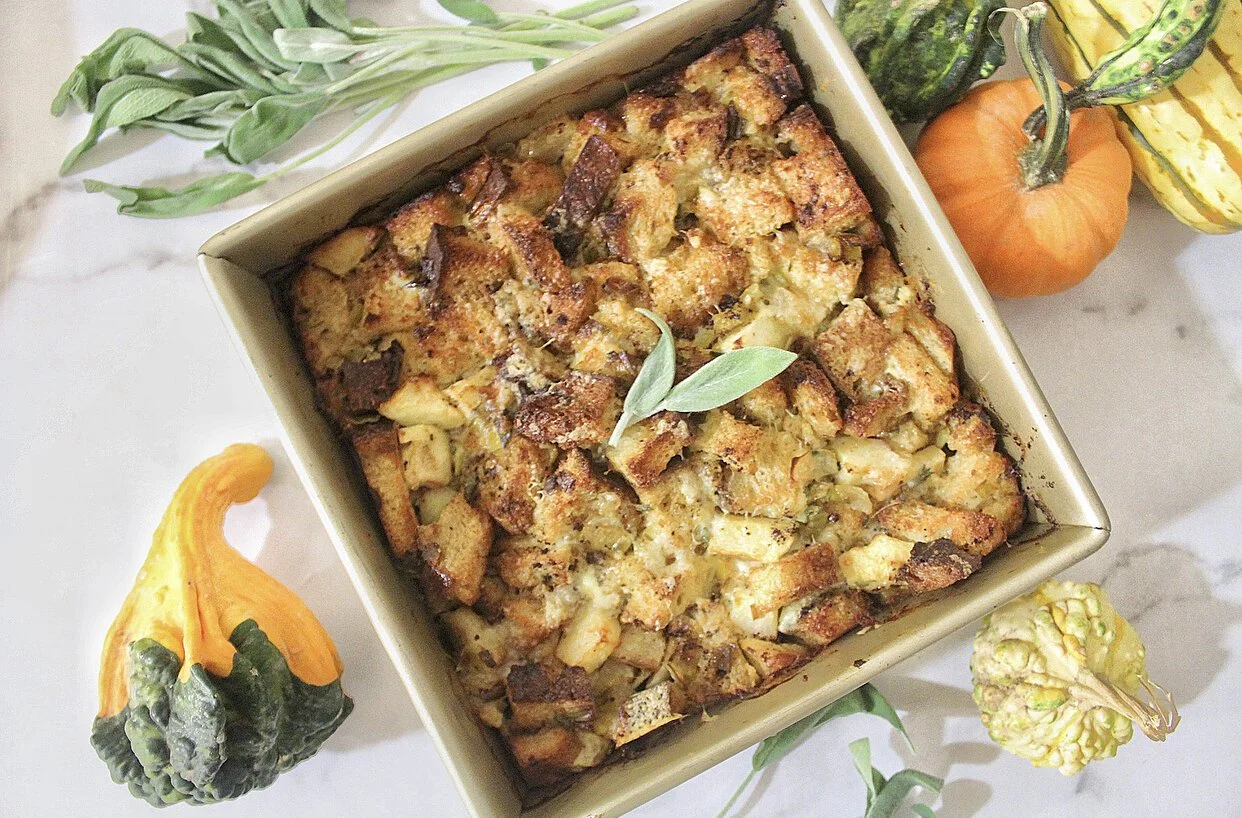 Leek, Apple &amp; Gruyere Stuffing