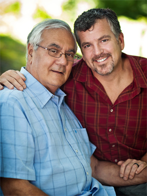 Former Congressman Barney Frank with husband Jim Ready