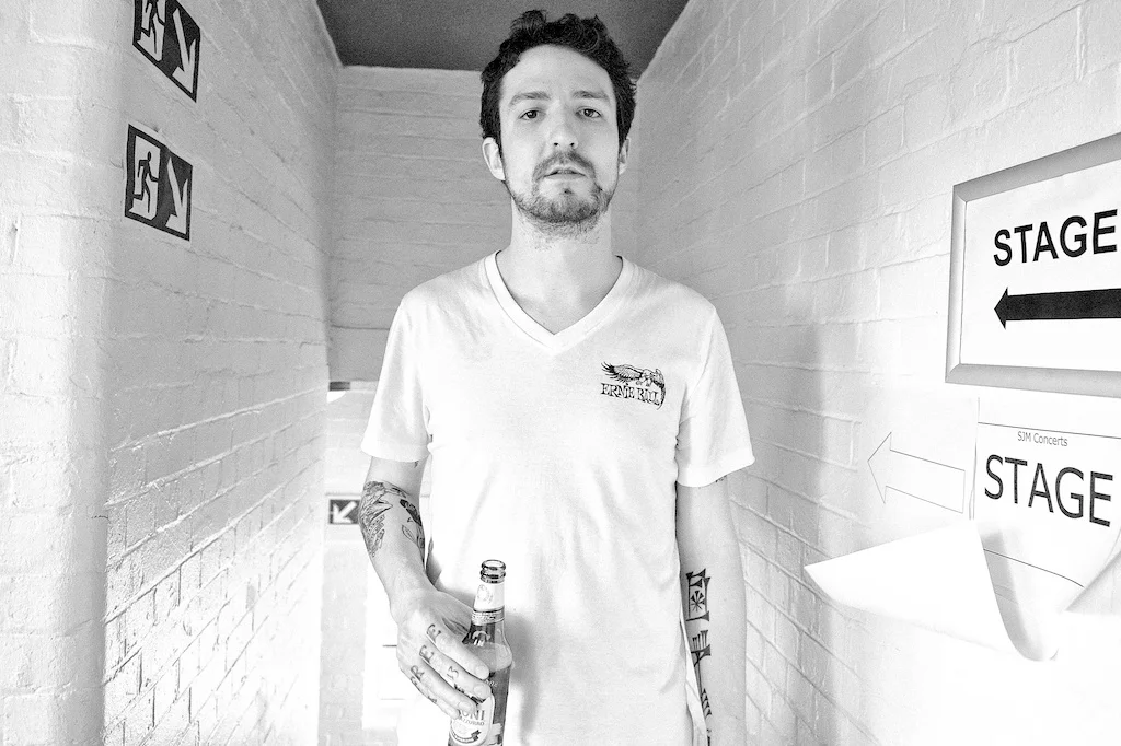 Frank Turner backstage at The Forum, London. 25.04.13 (Having a beer...) 