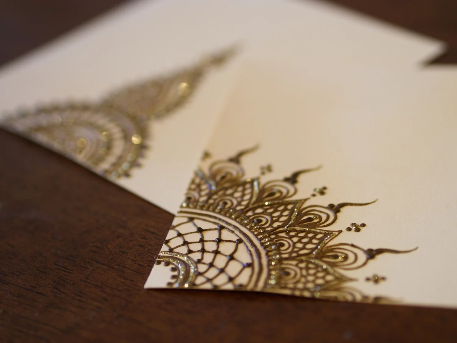 Henna'ed dreamcatcher-inspired card