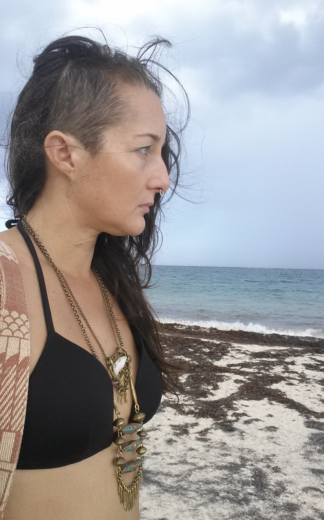 Yours truly sporting some jewelry made by my henna brother, Dan Rostin aka iliyakis