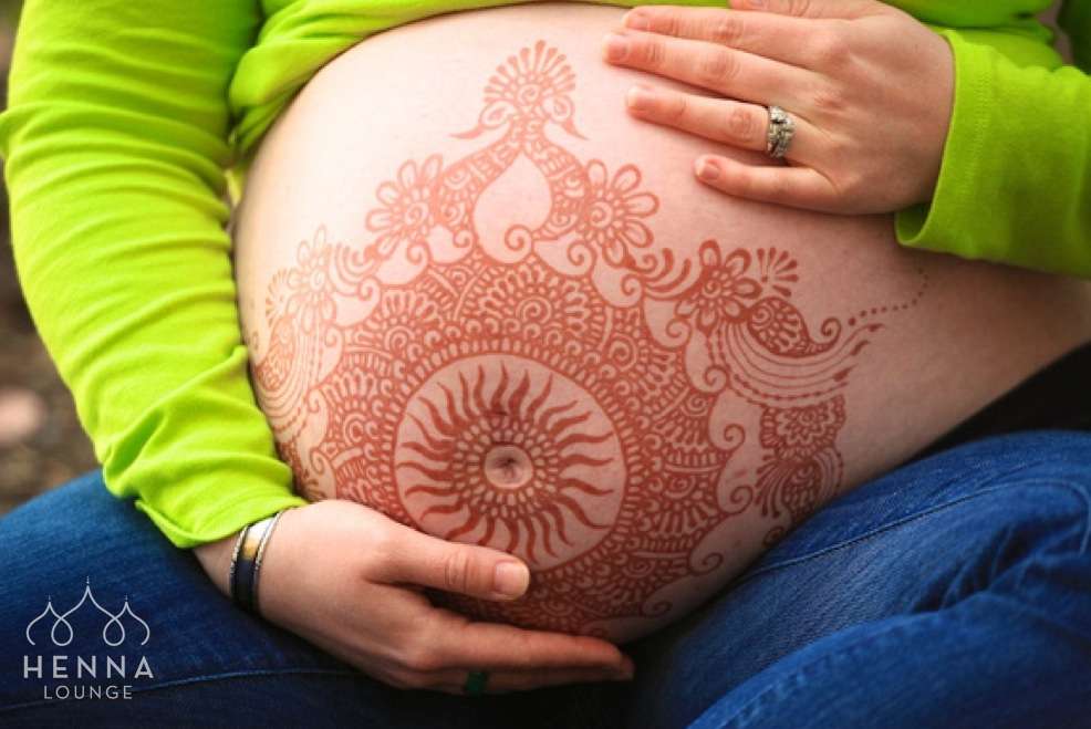 A perfectly respectable belly-stain is beautiful AND safe using real henna. 