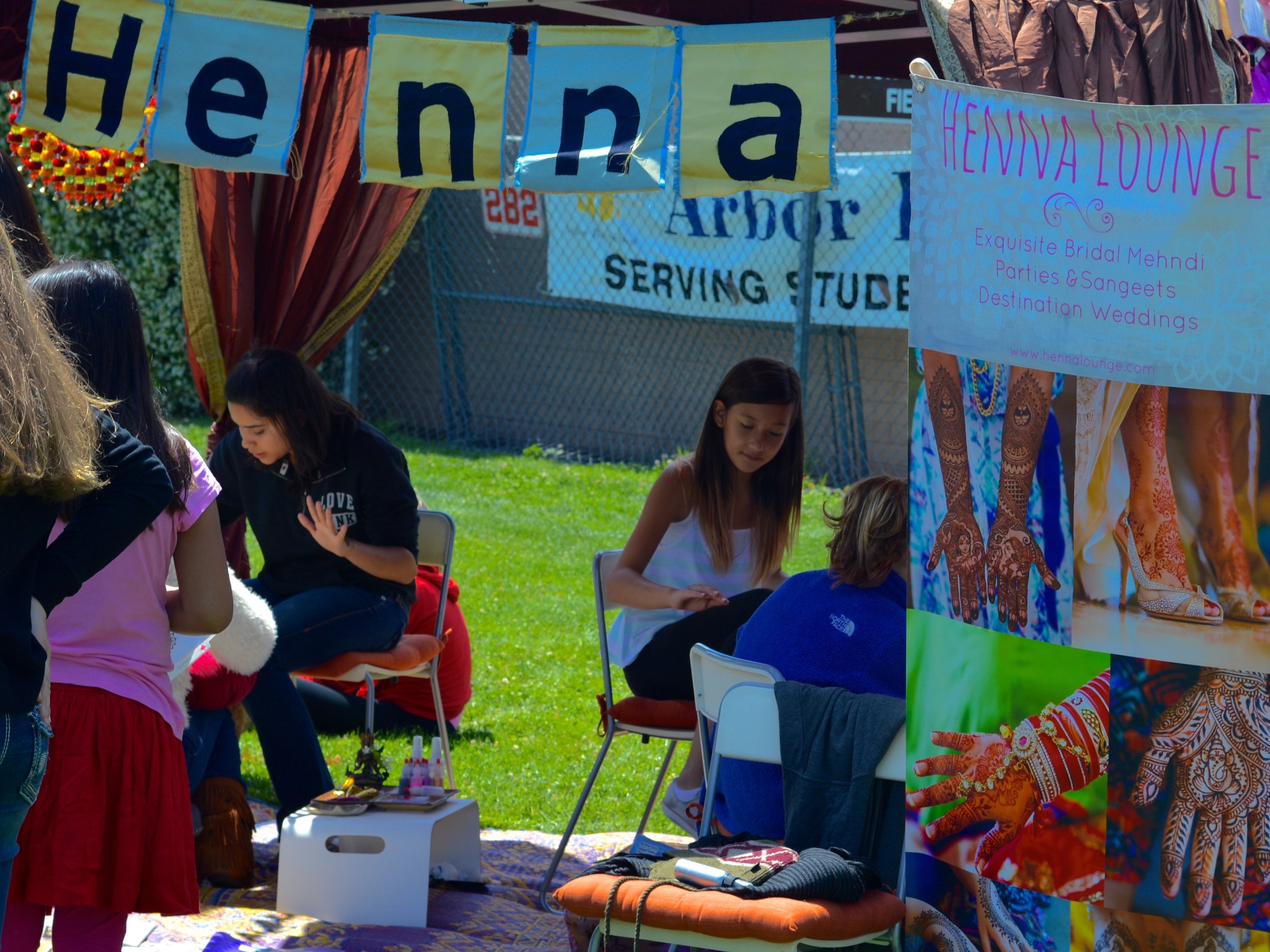 Lots of happy kids in our henna booth!