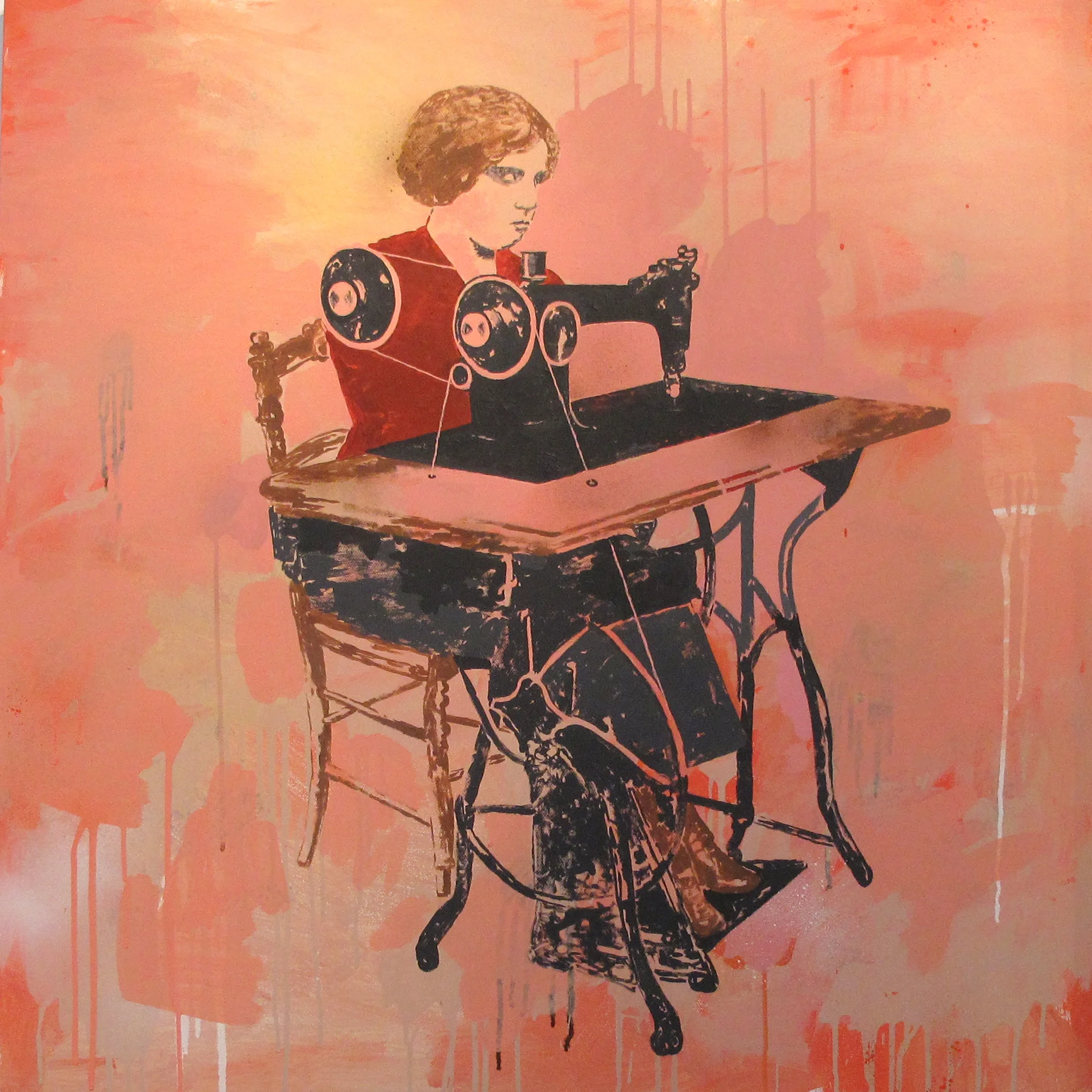 hemmed acrylic on canvas © 2010 (120 x 120cm) 