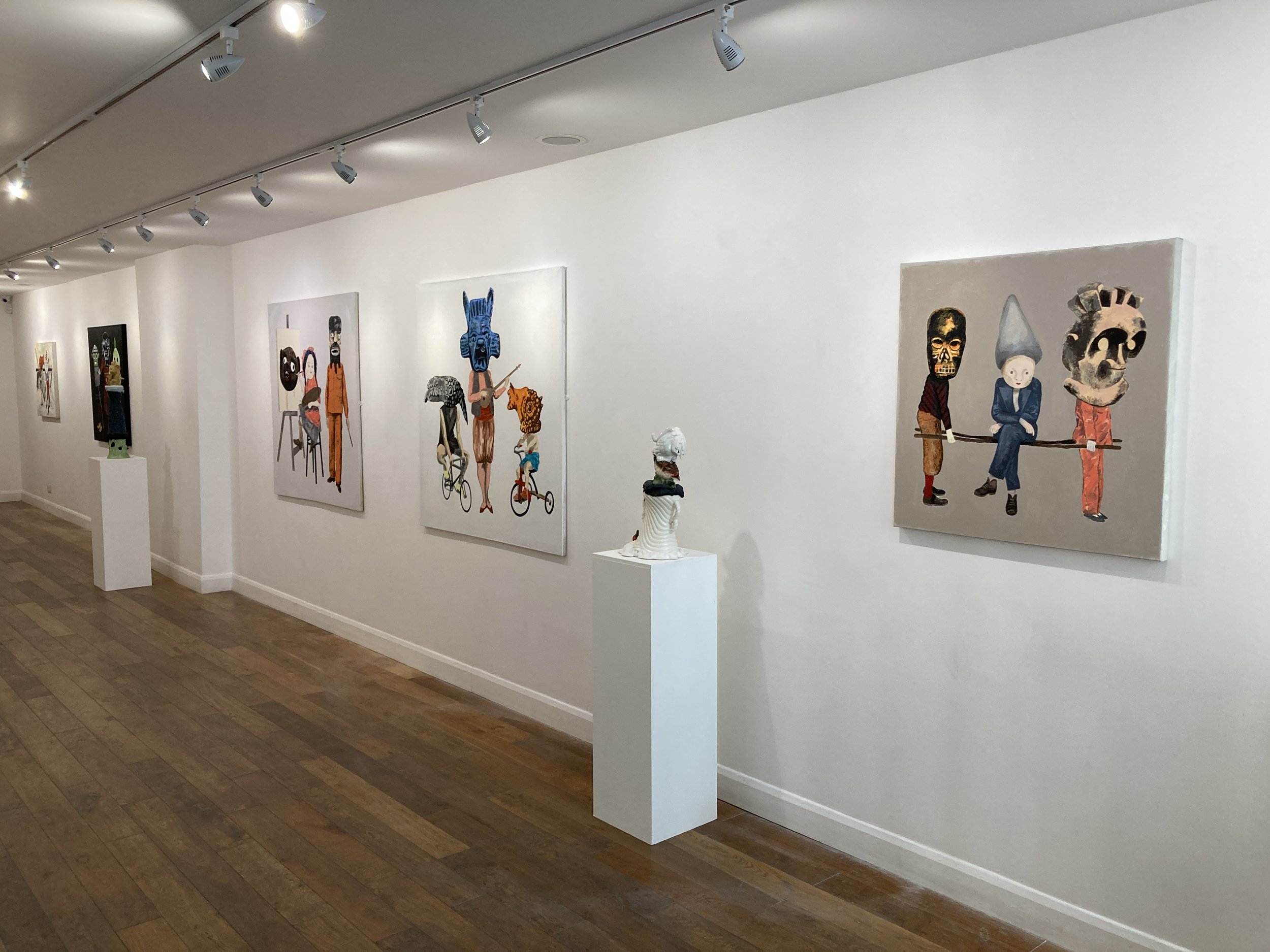  MORE BAD NEWS Paintings by David Caines | Sculptures by Angela Hogg Fitzrovia Gallery London, June 2022 