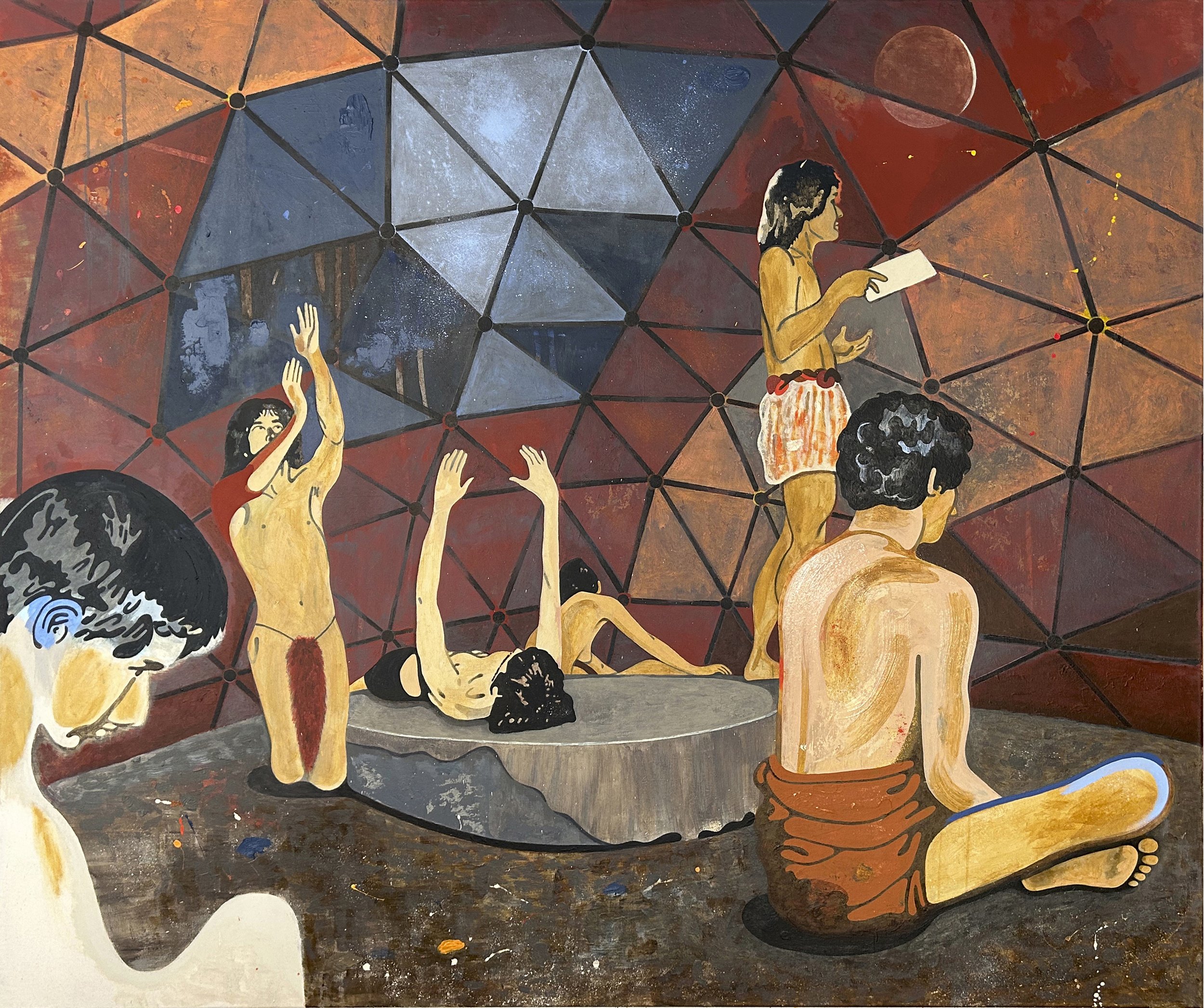 waiting for the end of the world 185 x 155cm © 2025