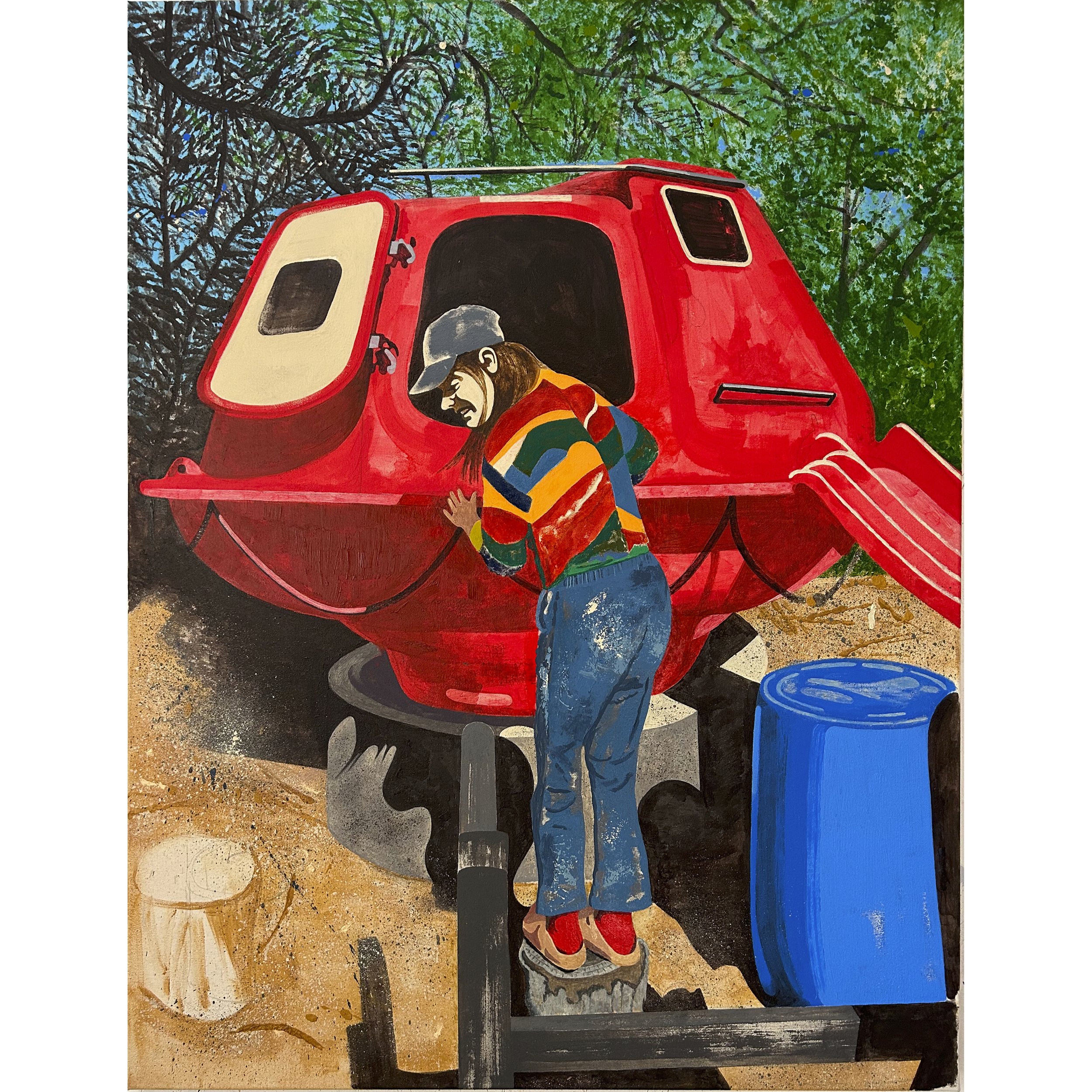 red hot slide 185 x 155cm ©2025