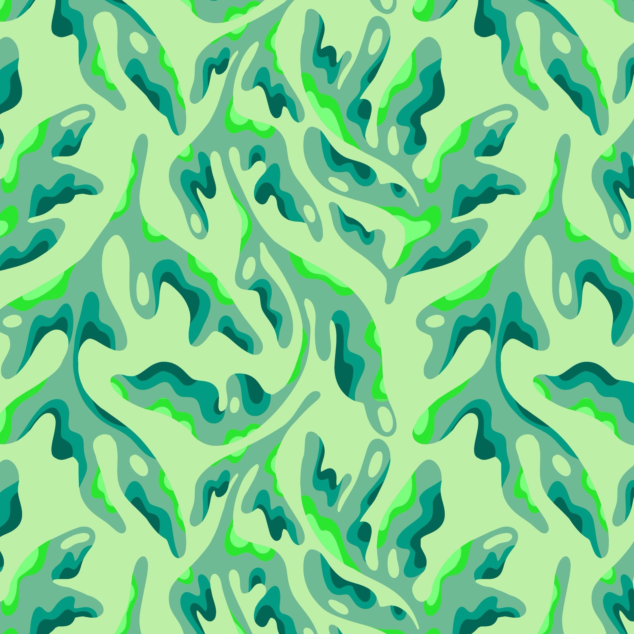 Goopy Leaf 🍃 #noradrawz #draw2024 #goopyleaf #procreate #repeatpattern #textiledesign
