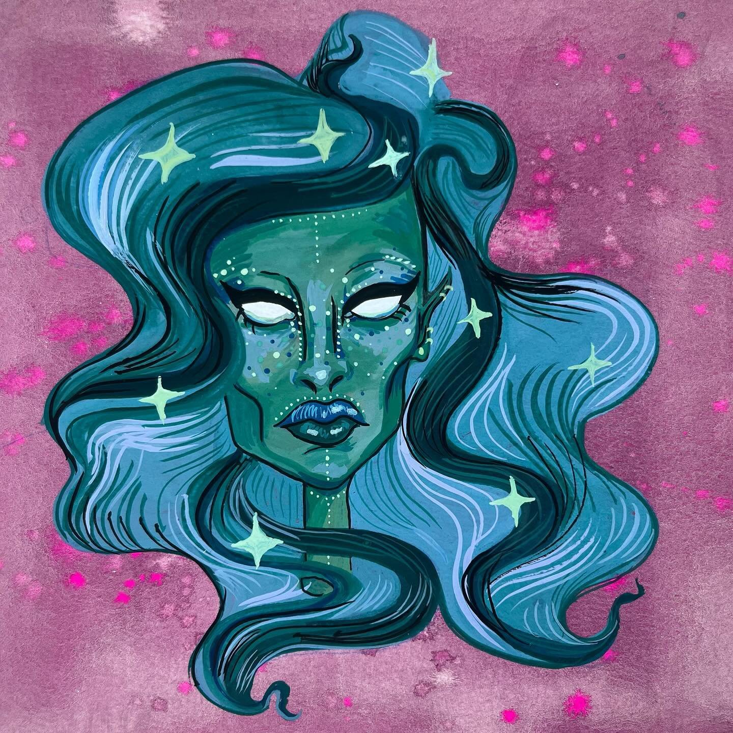 Space Traveller ✨  #noradrawz #draw2024 #gouche #spacetraveler #interdimensional #remoteviewing