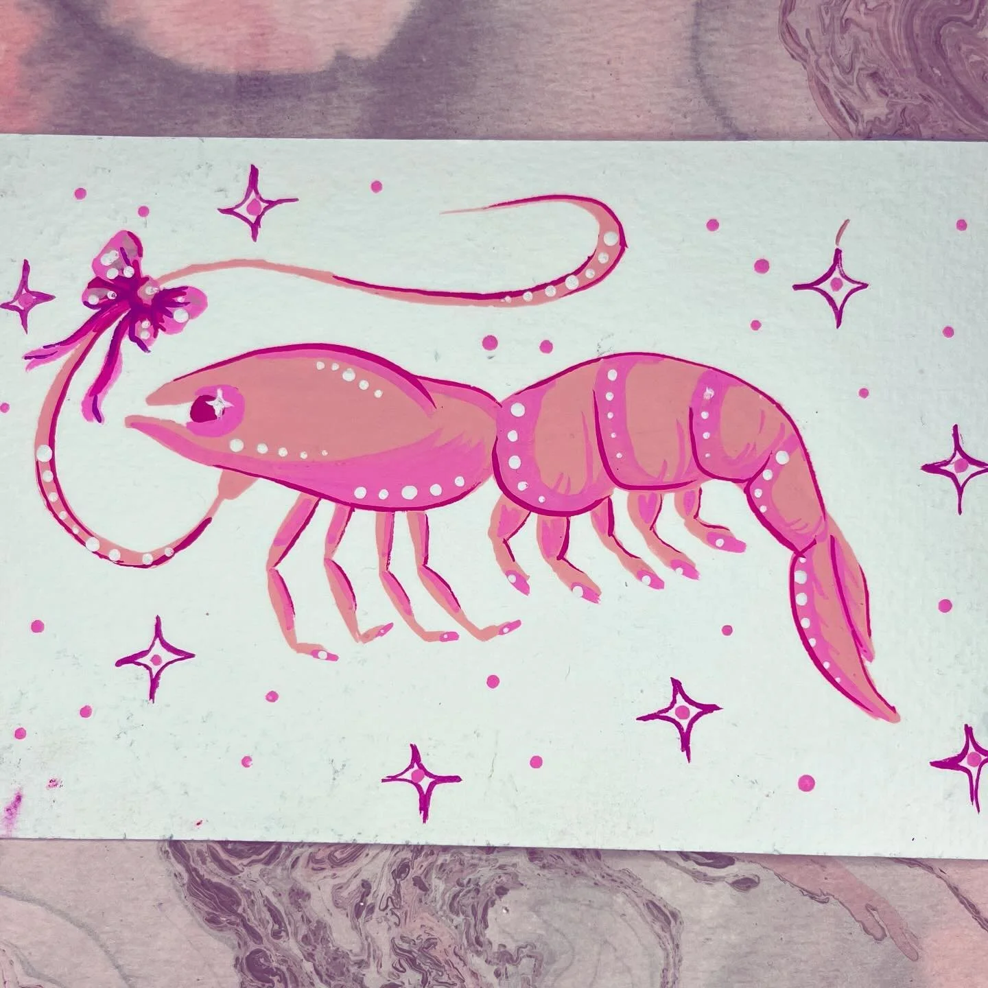 Shrimp 🎀🦐 #noradrawz #draw2025 #inktober52 #inktober52shrimp #shrimp (I'm allergic to shrimp so this was a weird one)