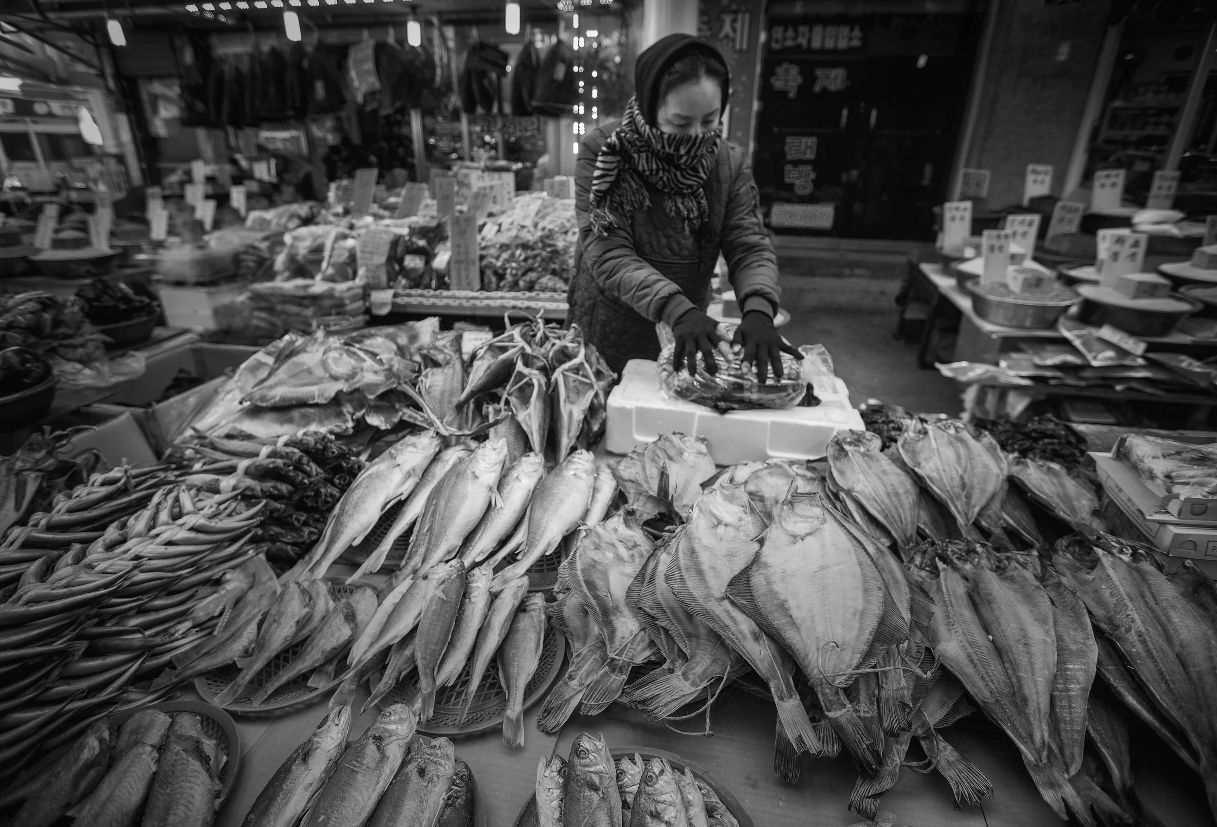 Jeongseon Arirang Market located in the Gangwon province of South Korea