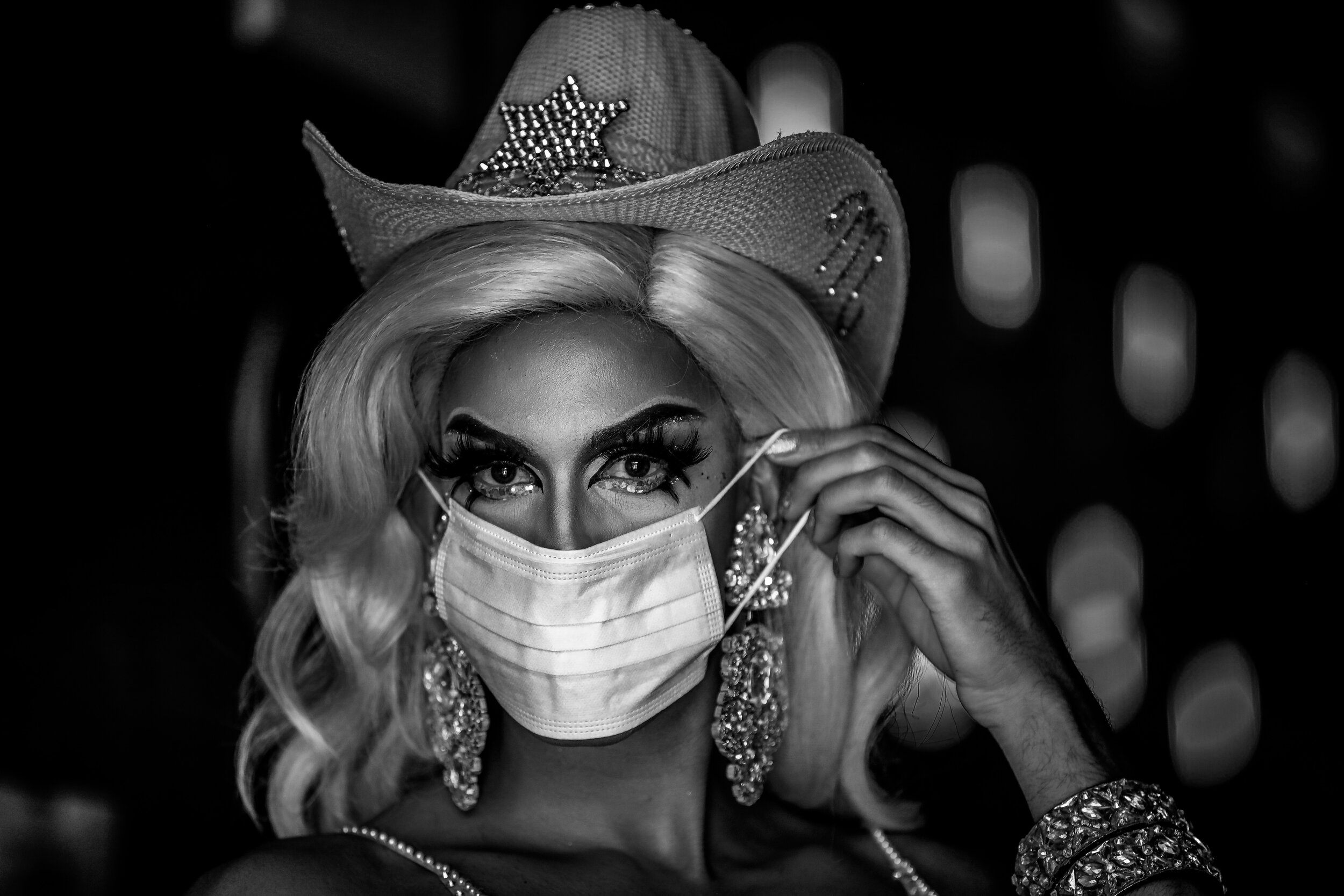  Miss Canada Continental Mona Moore before performing during the Stampede Drag Brunch at Wildhorse Saloon in Calgary, Alta., on July 11, 2020.  