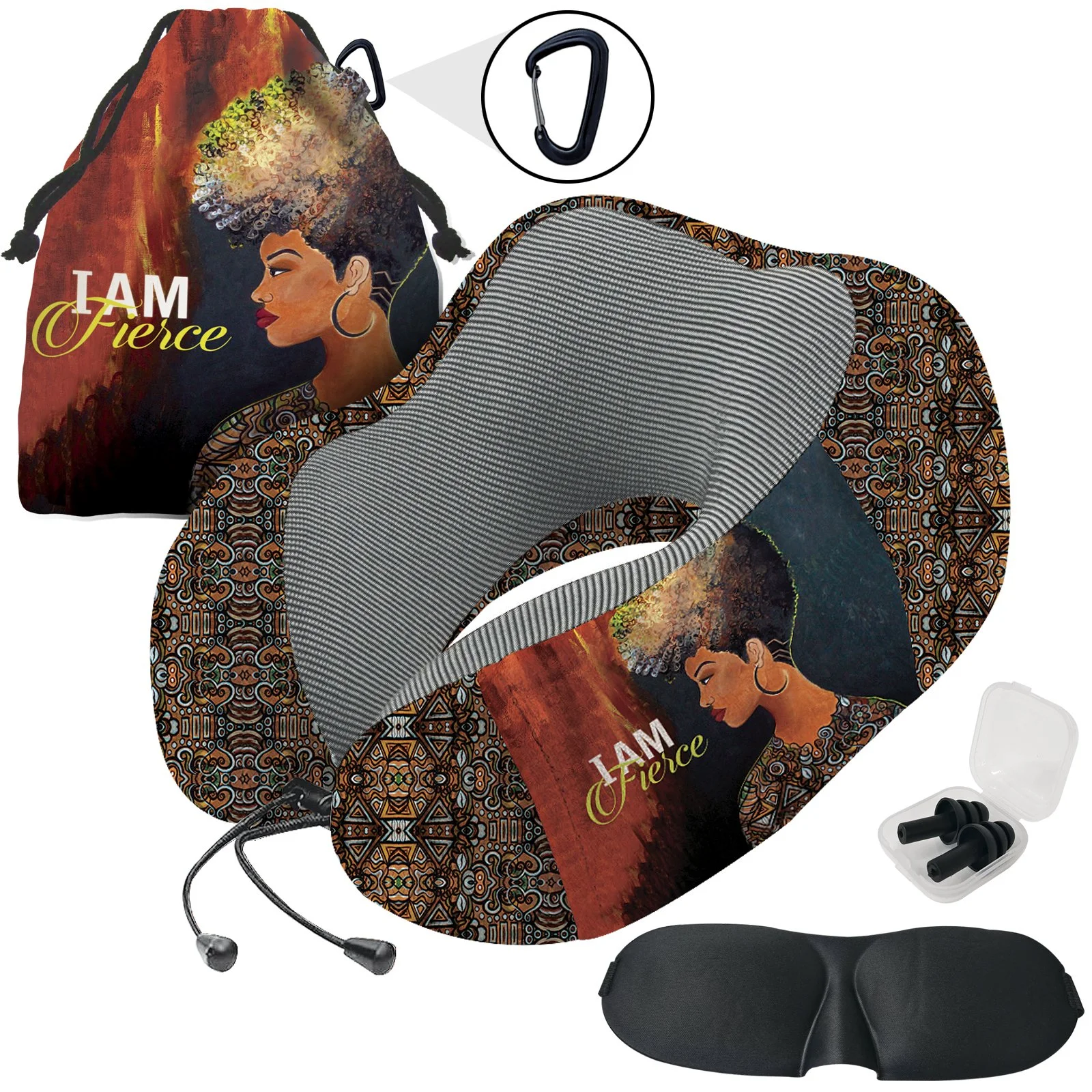 I AM FIERCE Memory Foam Neck Pillow Set 1.jpg