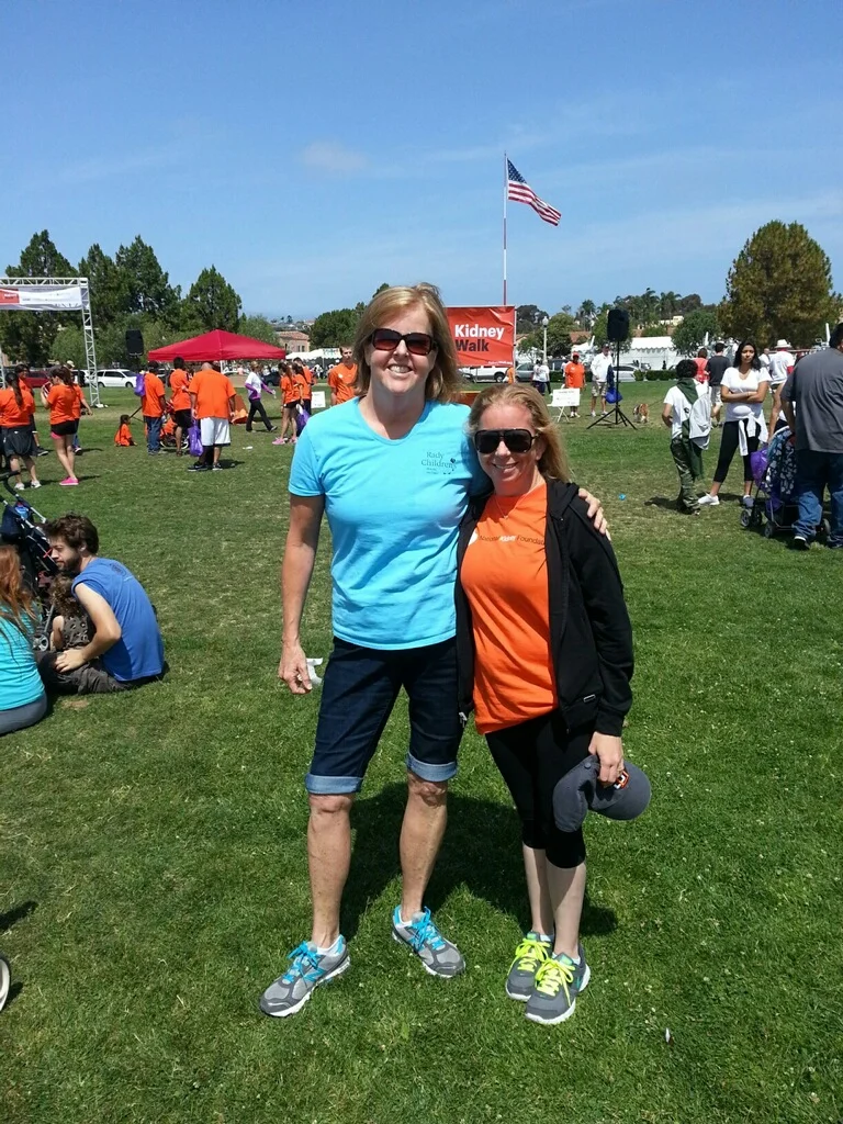 Dina Macdonald, RN - UCSD Transplant Care Coordinator (L) with Alexandra Harrison (R)