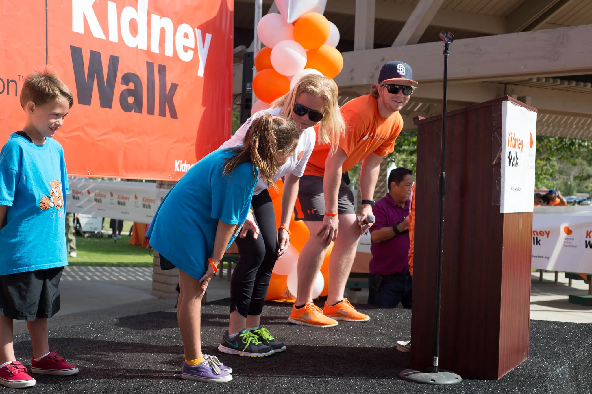 Pre-Walk Warm-up With Alexandra & Brian Harrison to the Music "Cha Cha Slide"