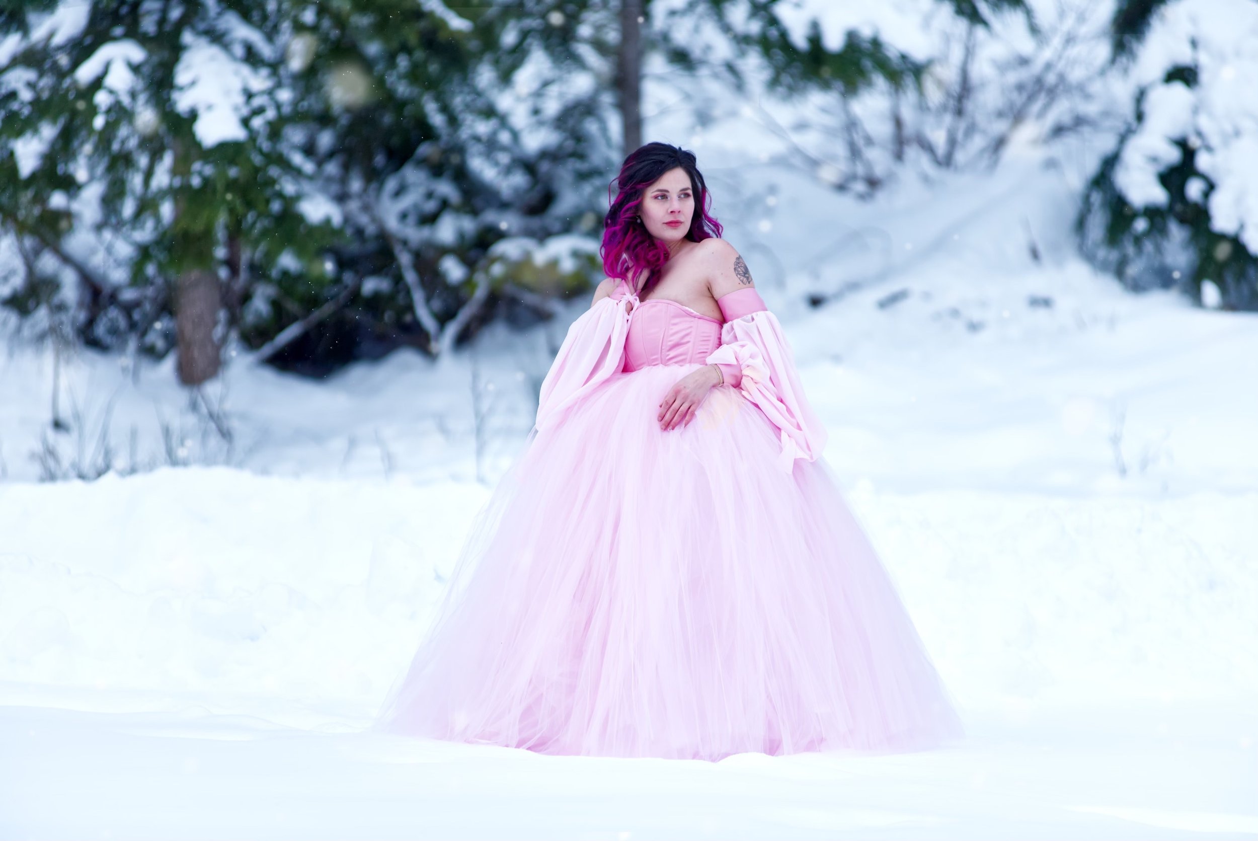 30th Birthday Pink Tulle Ballgown