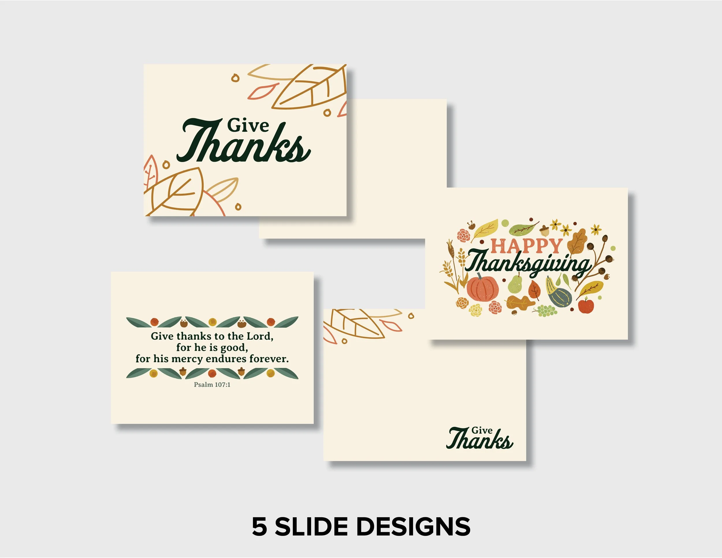 Thanksgiving Worship Slides and Bulletins