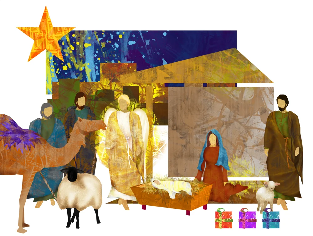 Christmas Scene small white