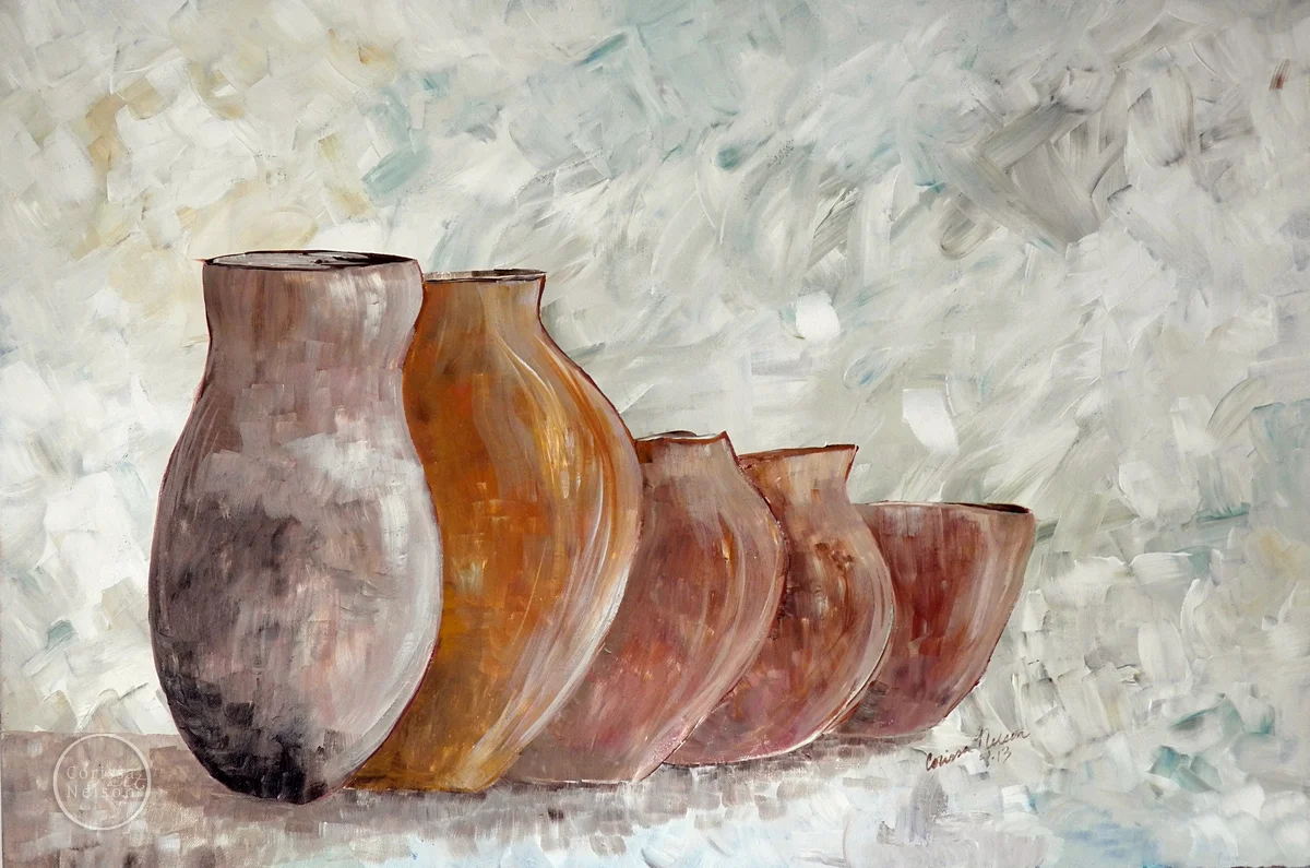 Five Clay Vessels