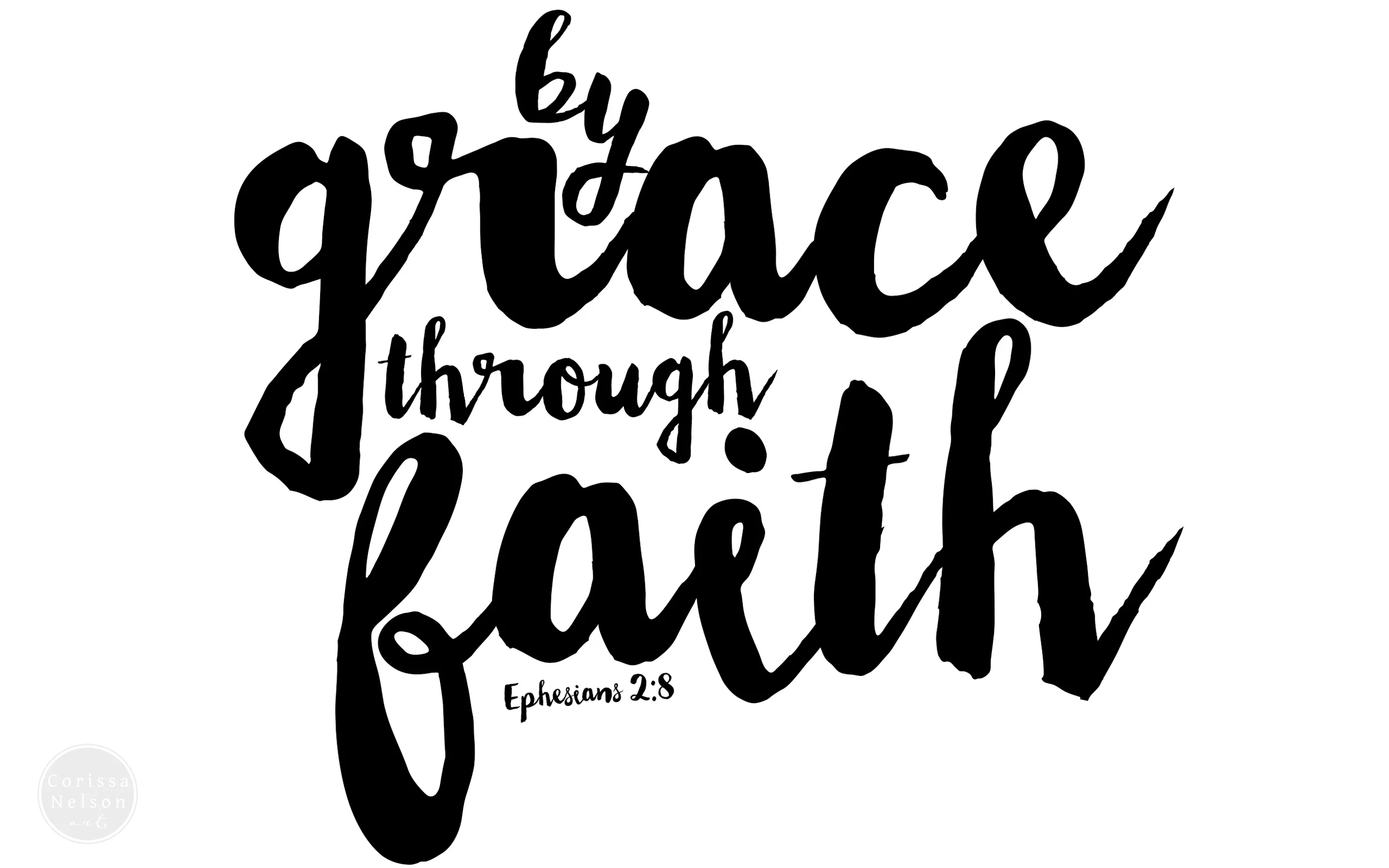 Ephesians 2:8 Computer Desktop Art - Click to Download