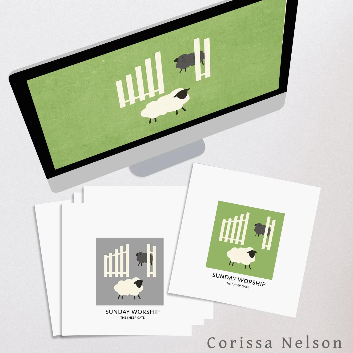 Sheep and Gate Art Pack