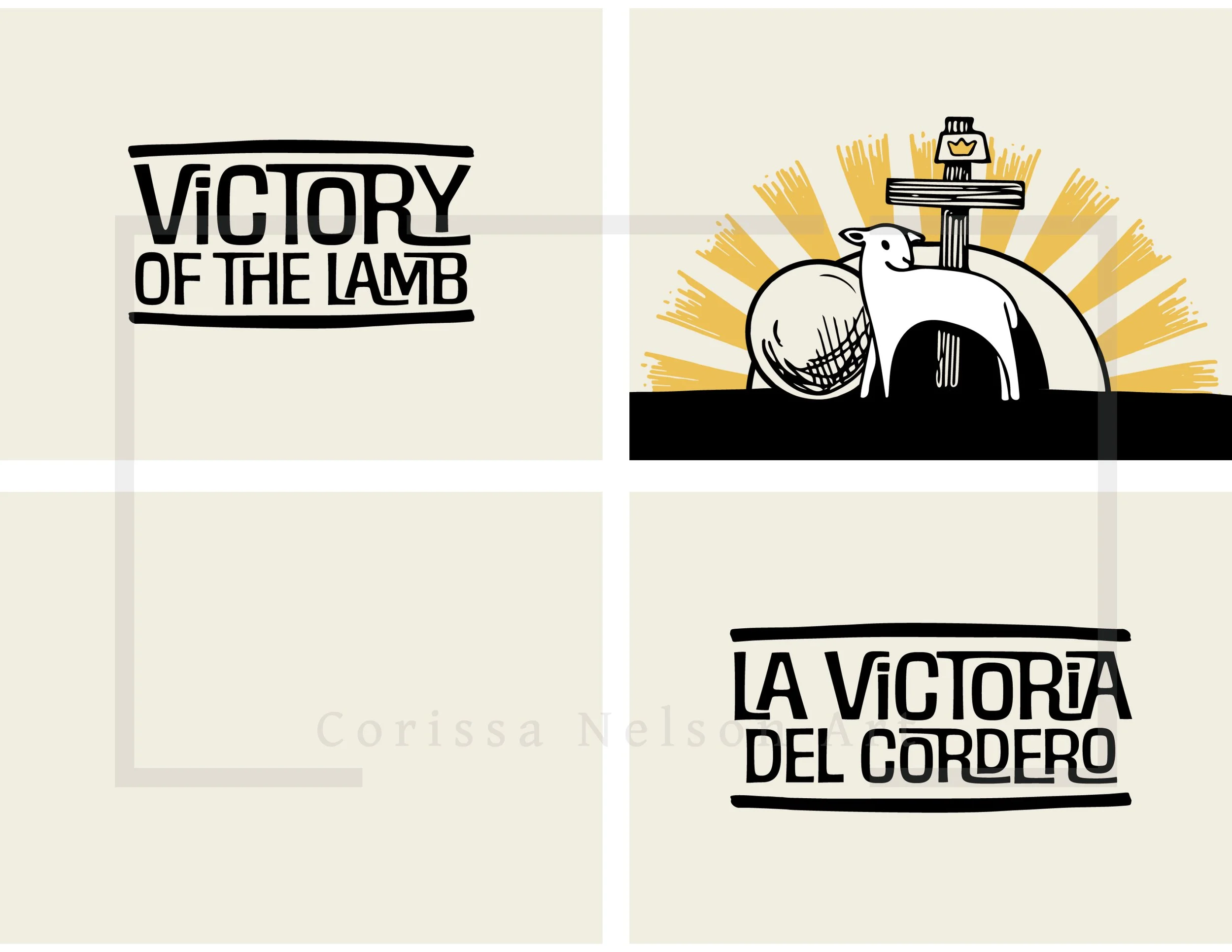 Victory of the Lamb Worship Art Pack - Book of Revelation Series - for print and screen