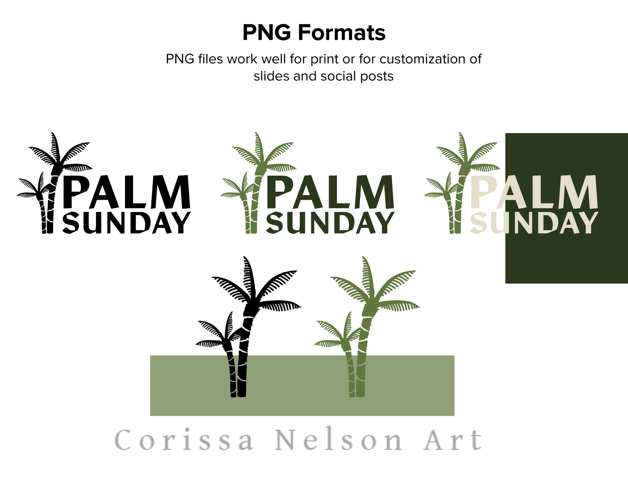 Palm Sunday Worship Art for Print and Screen