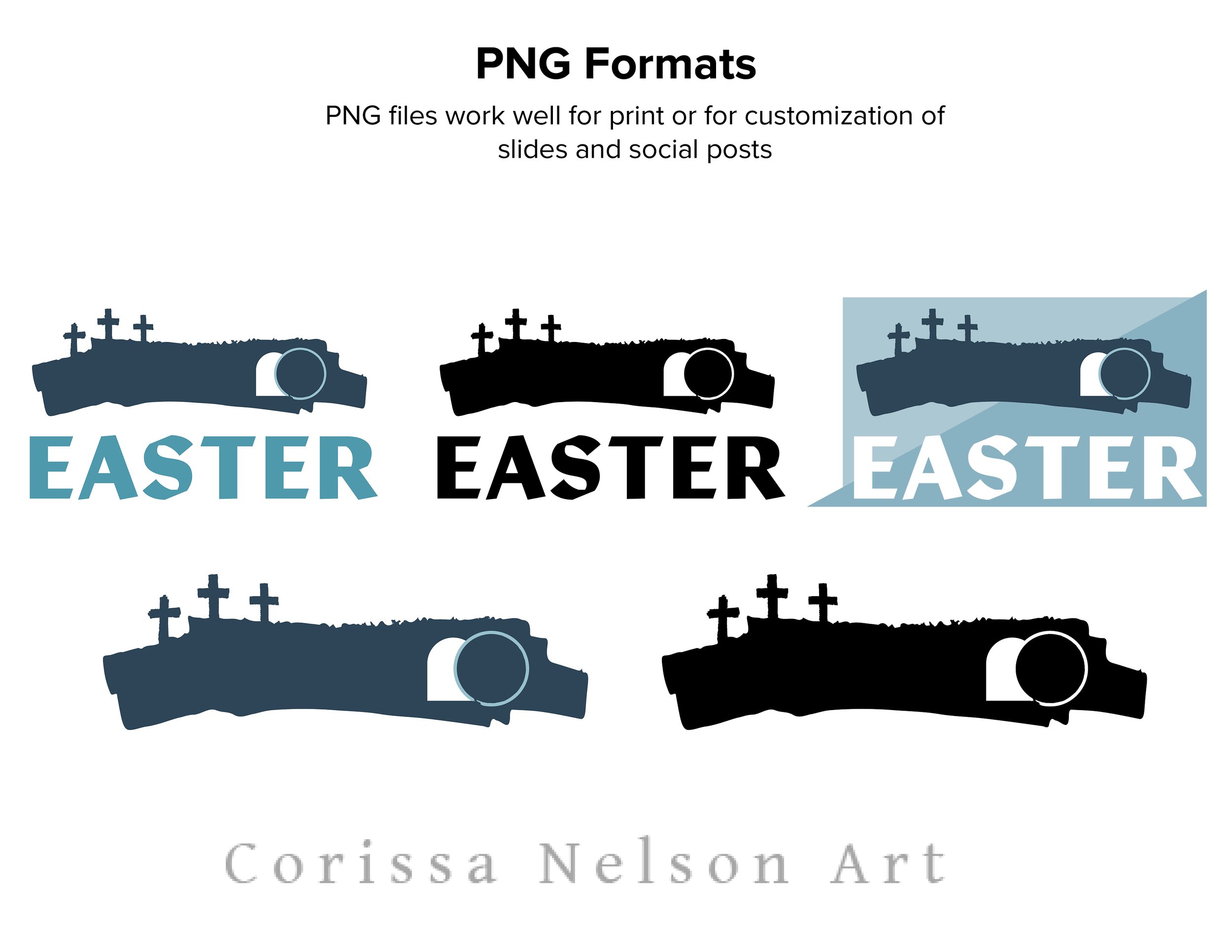 Easter Worship Art for Print and Screen