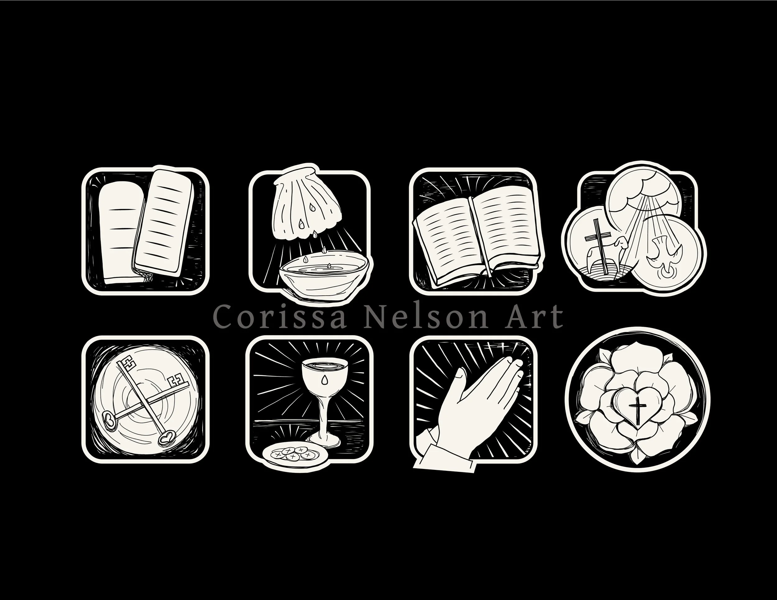 Lutheran Catechism Art for Print and Screen