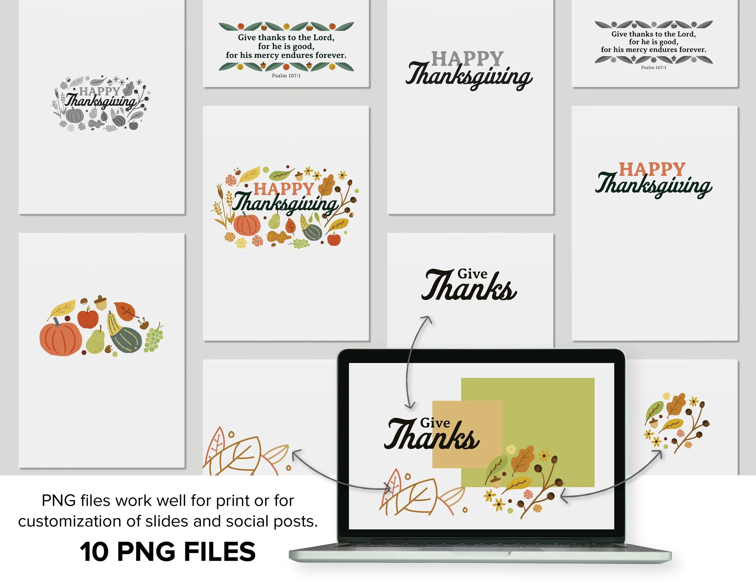 Thanksgiving Worship Slides and Bulletins