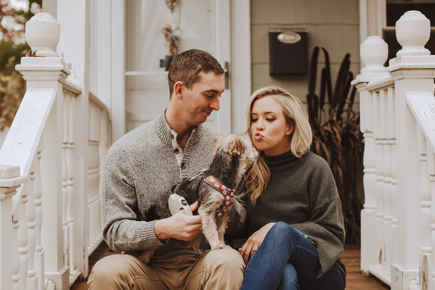 Boston Christmas Tree Farm Engagement Session