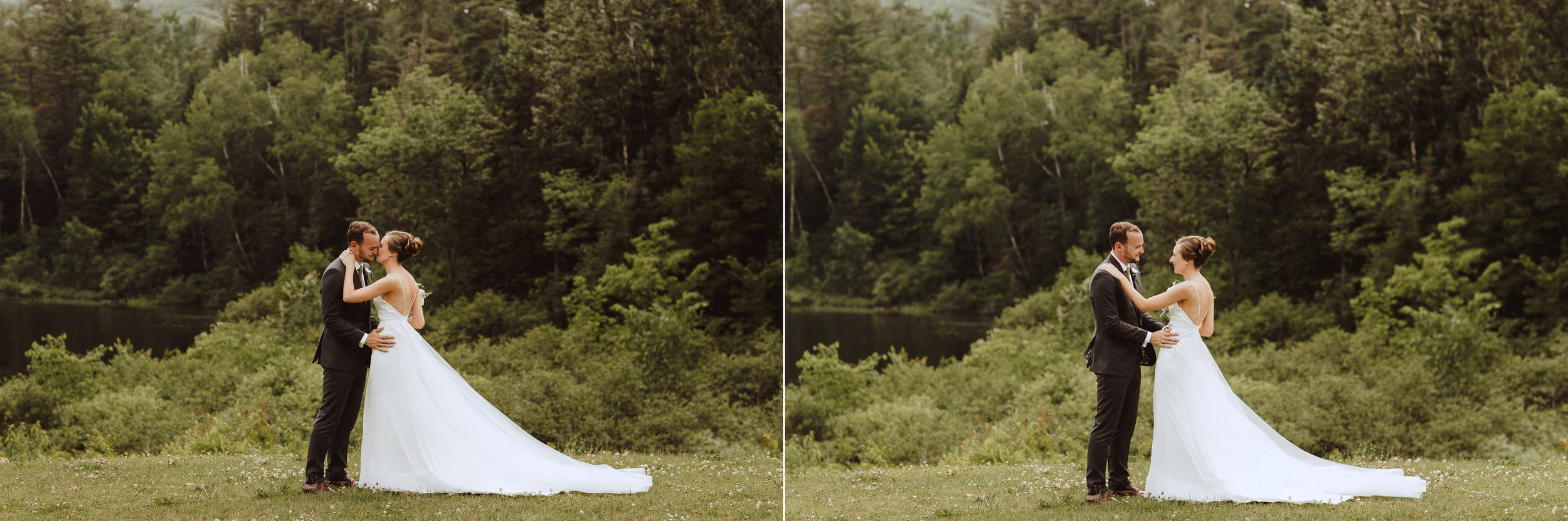 Scenic First Look Wedding Photography in New Hampshire