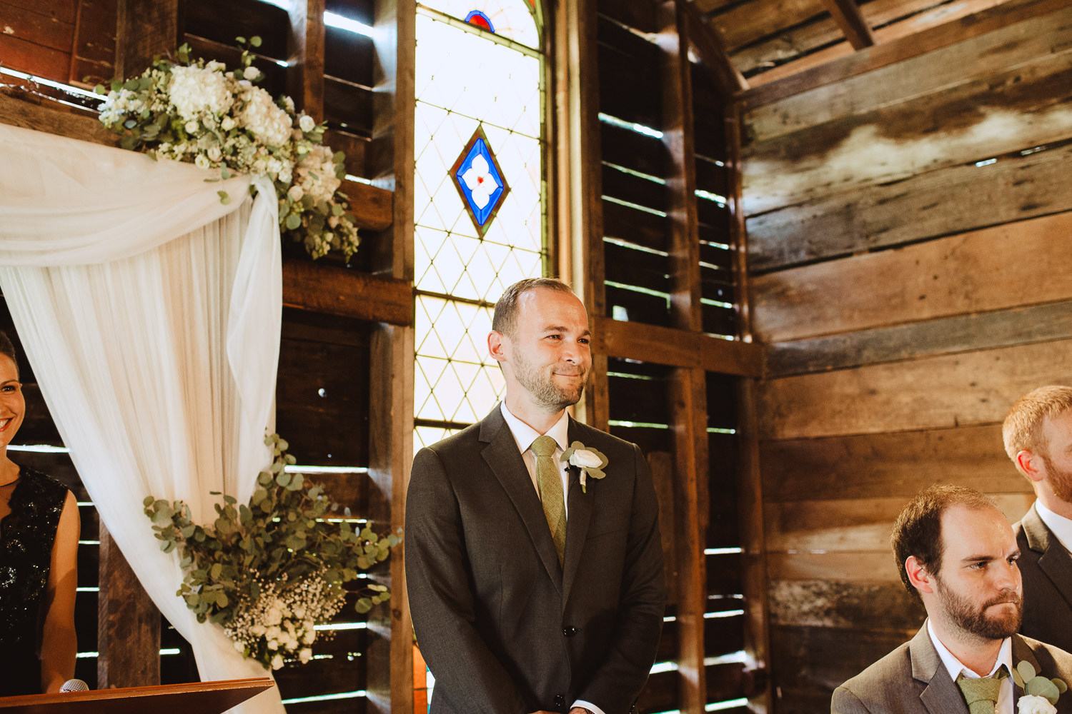 Rustic Barn Wedding Ceremony at Bishop Farm