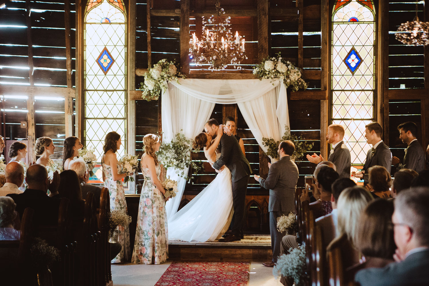 Rustic Barn Wedding Ceremony at Bishop Farm