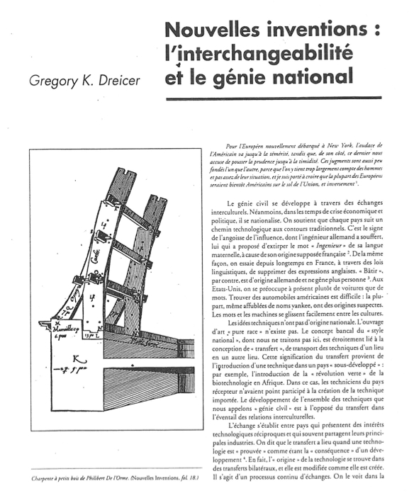  Dreicer,&nbsp; "Nouvelles inventions,"  Culture Technique  26 (1992)  