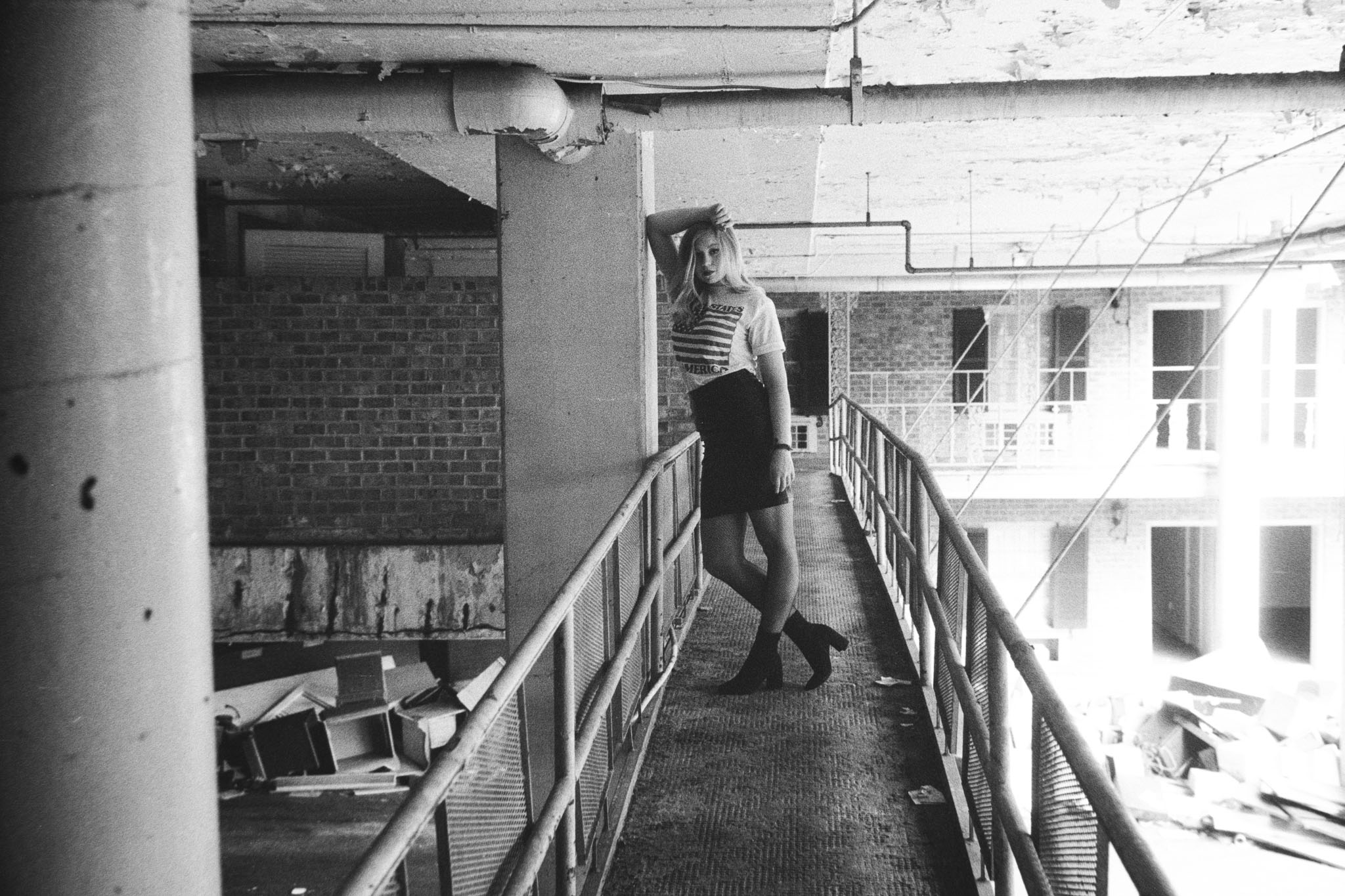 Model: Becca Olsen Camera: Minolta CLE Lens: 40mm M Rokkor Film: HP5+ plus rated at 1600