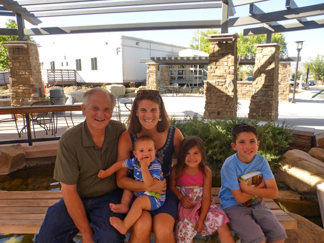 We only managed two trips by car with the whole gang during our stay with the kids, and this was one of them . . . to church!