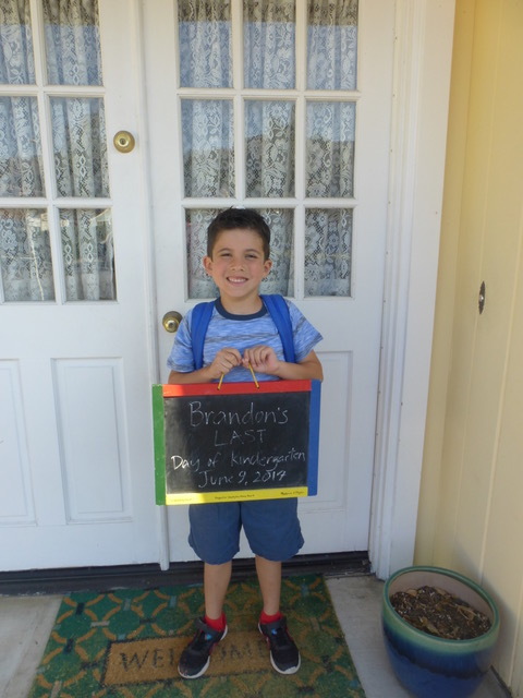 What a great year Brandon had at kindergarten, as evidence by his sorrow that it was “over."