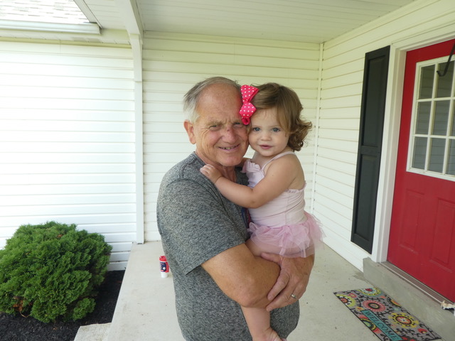 Rachel and Papa share a sweet moment.