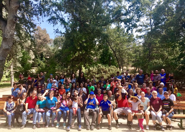 This is the goofy shot of the family camp.