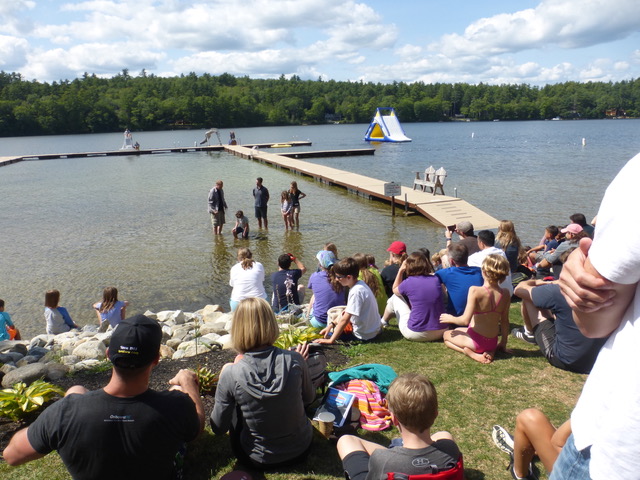 Baptism in the lake for several provided a very meaningful gathering for the community. 