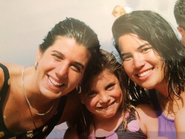 Amy Fletcher, Julie Friesen, and Christina (Chew) Swanson . . . happy moments at CBS.