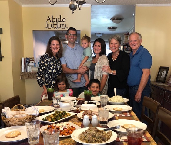 The fam ready for the feast