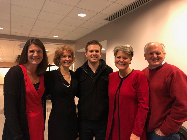 Long time friends, Nancy and Douglas Gerber, spend a few moments with us after the production of “Suddenly . . .”