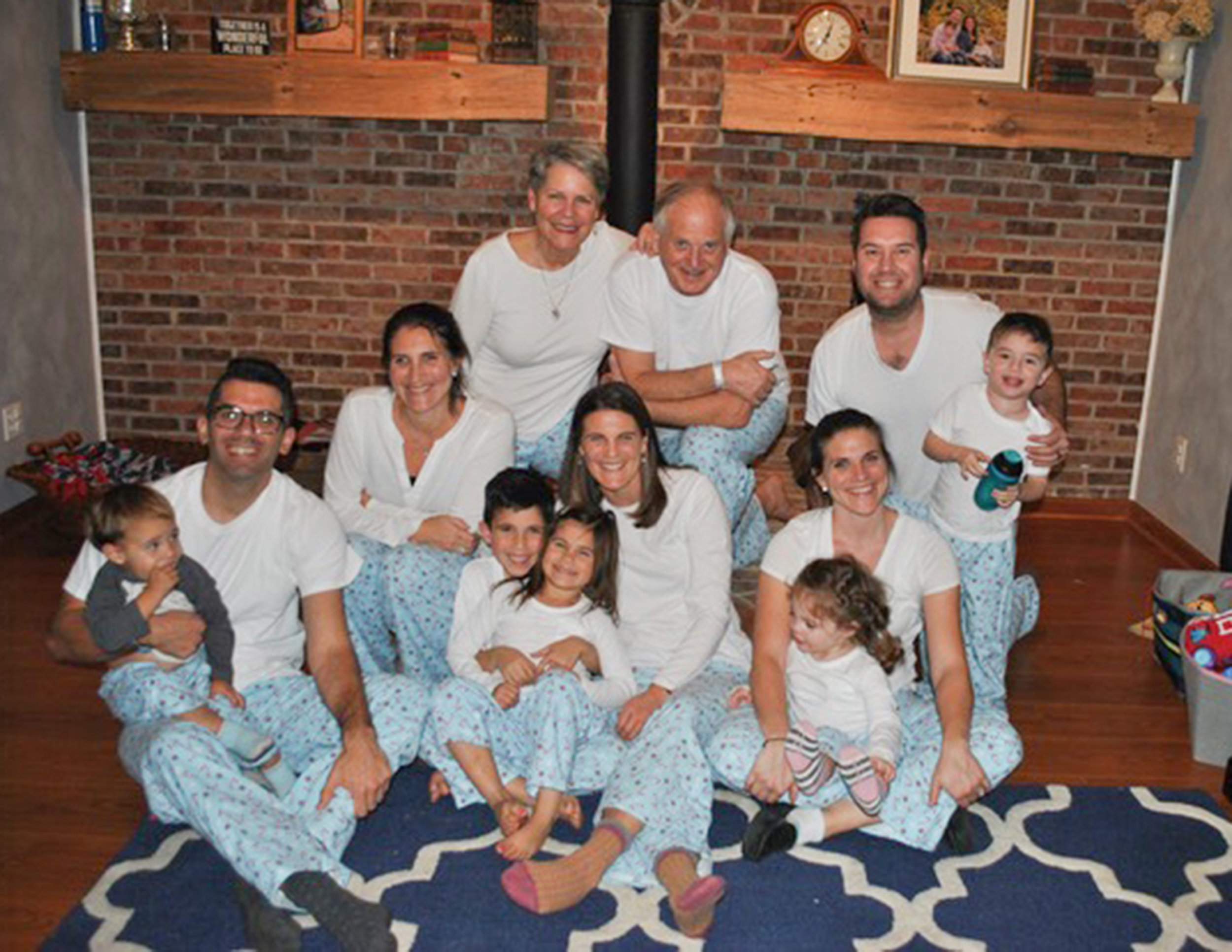 The tradition continues: matching jammies. Great sons-in-law. :)